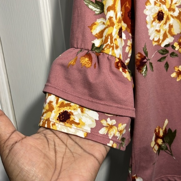 Eye Candy Women’s Pink Multicolor Floral 3/4 Sleeve Blouse - Size Large NWT - Picture 5 of 6
